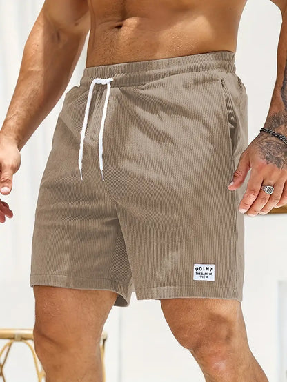 Point™ | Casual Fløjlsshorts Med Snøre og Lommer Til Mænd